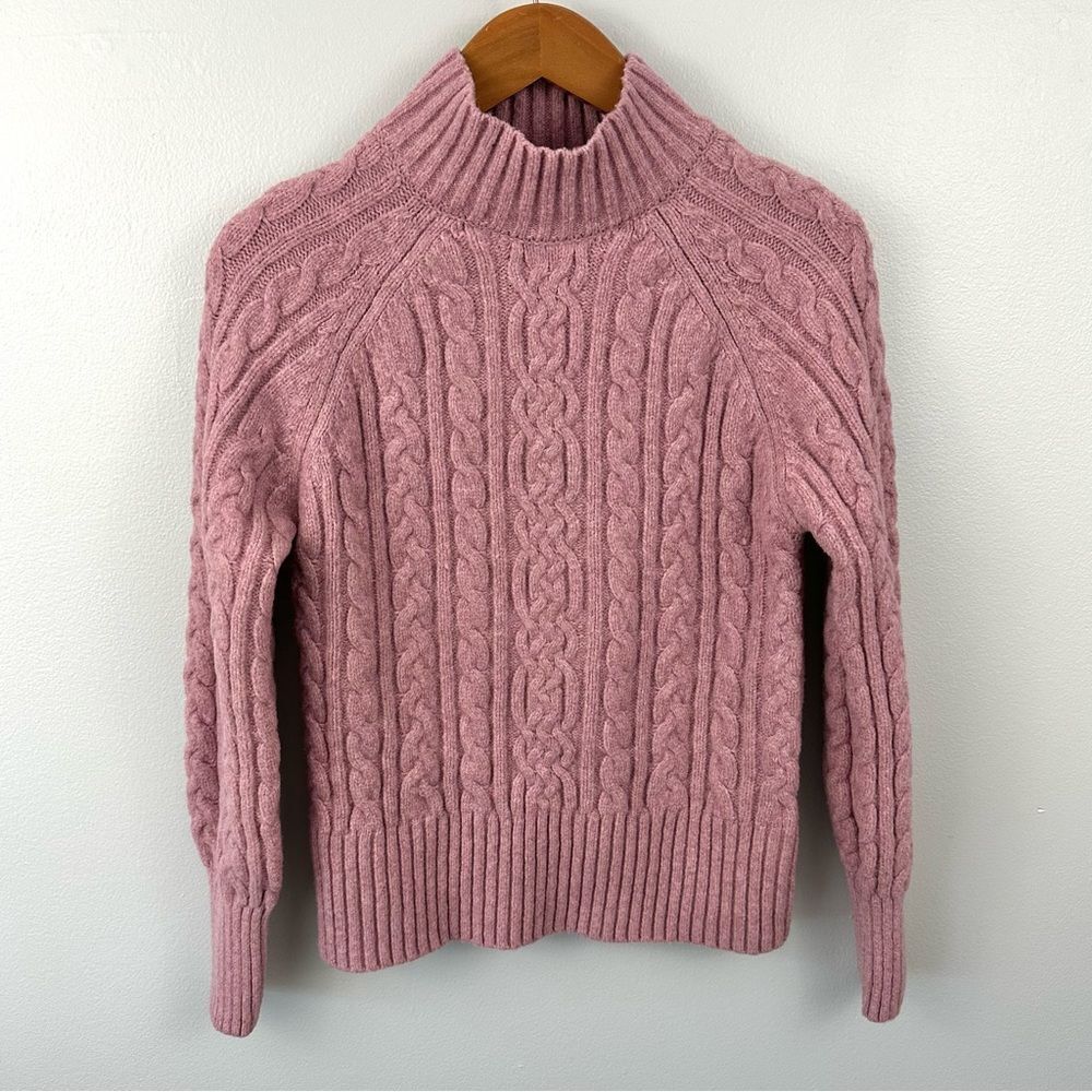 Joie Pink Cable Knit Long Sleeve Sweater Size XS Winter Valentine's Date Night